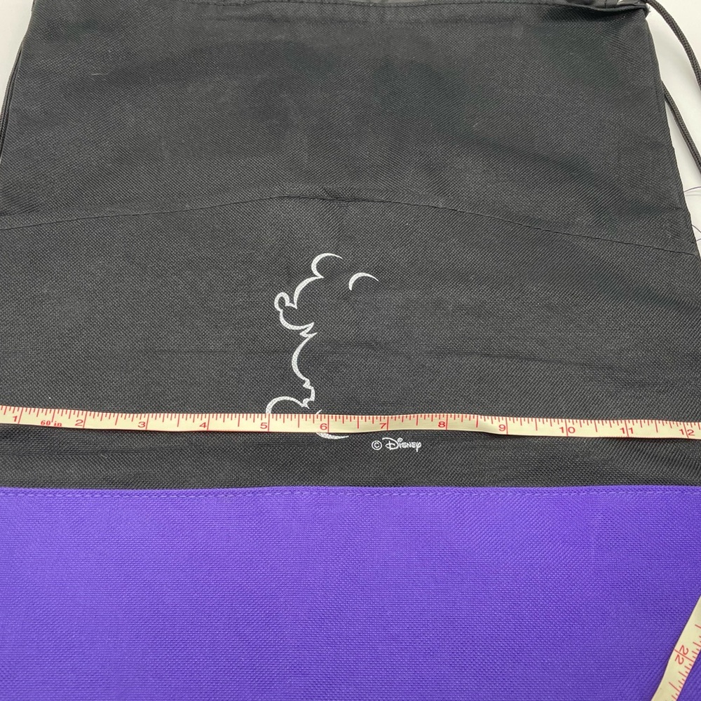 Disney Mickey Drawstring Backpack Purple & Black - image 3